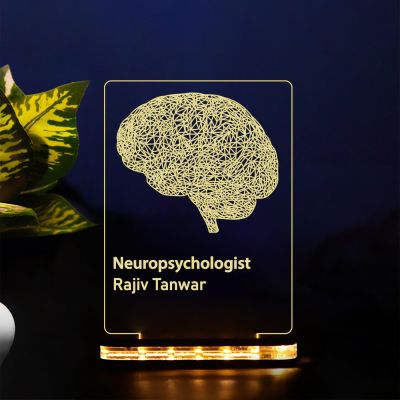 3D Illusion Night Lamp Personalized Neurologist Night Light | Customized Name Lamp with Warm White Light